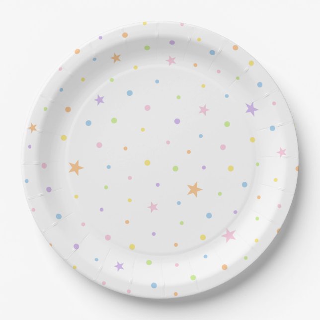 Assiette de fête blanche d'anniversaire avec confe (Devant)