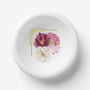 Assiette de fête d'anniversaire à l'aquarelle flor