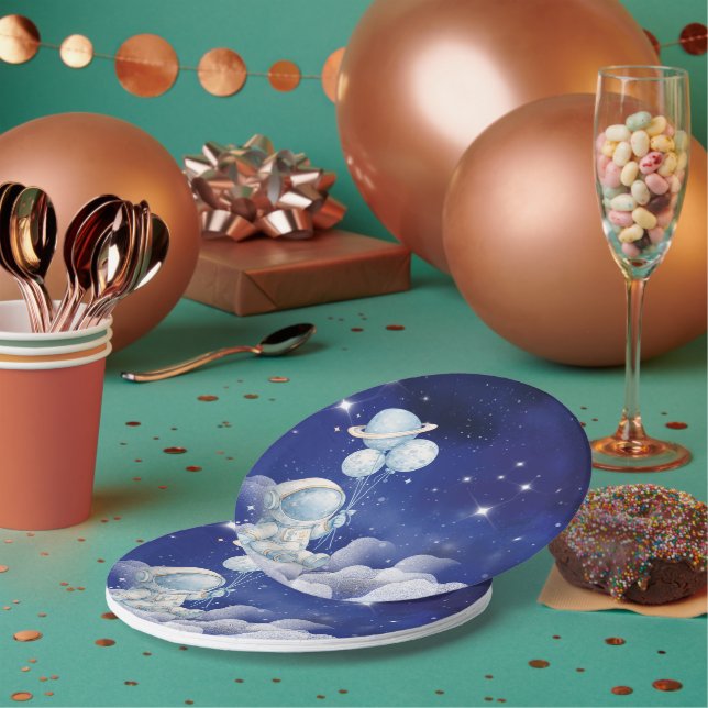 Assiette de fête d'anniversaire de l'astronaute da (Multi)