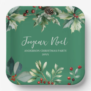 Assiette de fête de Noël rustique