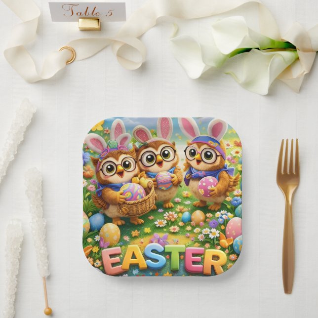 assiette de fête de Pâques rex hoot (Mariage)