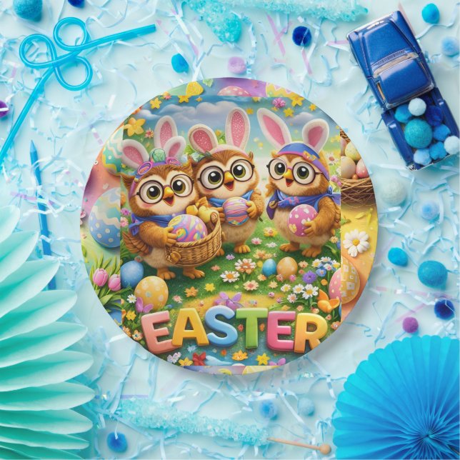 assiette de fête de Pâques rex hoot (Fête)