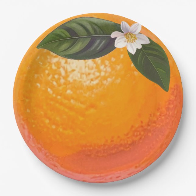 Assiette de fête Fleur d'Orange (Devant)