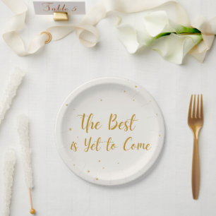 Assiette de fête 'Le meilleur est à venir'