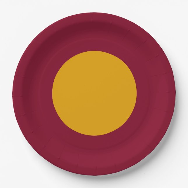 Assiette de fête personnalisée avec centre doré (Devant)