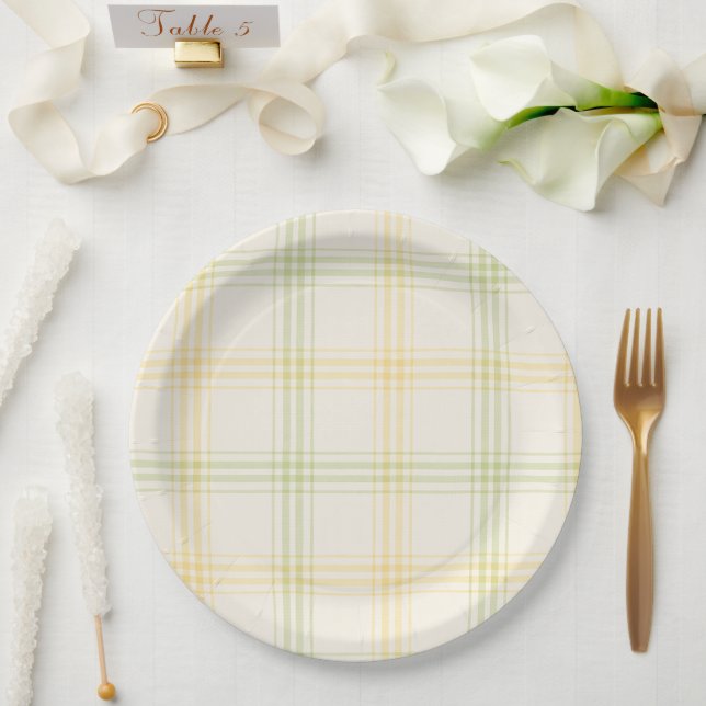 Assiette de fête | Rayé lime et citron | Gin & Ton (Mariage)