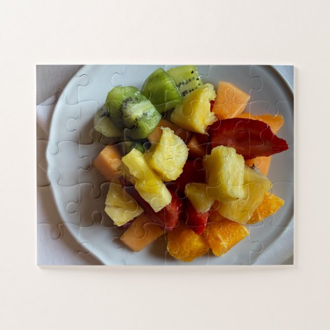 Assiette de fruits ensoleillée | Puzzle de l'ambia (Horizontal)