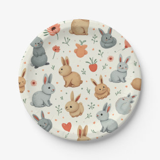 assiette de lapin mignonne