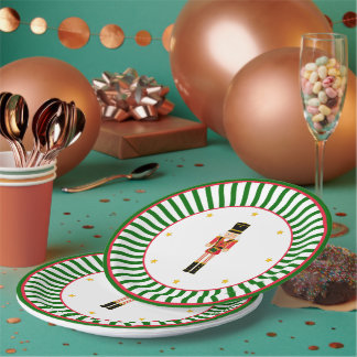 Assiette de Noël Casse-Noisette Rouge Vert et Blan
