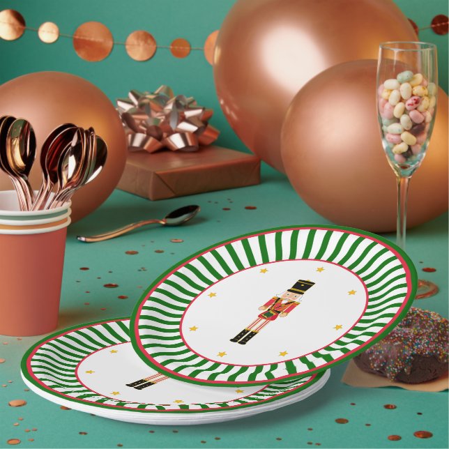 Assiette de Noël Casse-Noisette Rouge Vert et Blan (Multi)