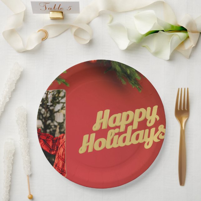 Assiette de Noël de Père Noël mignon – Cadeau de f (Mariage)