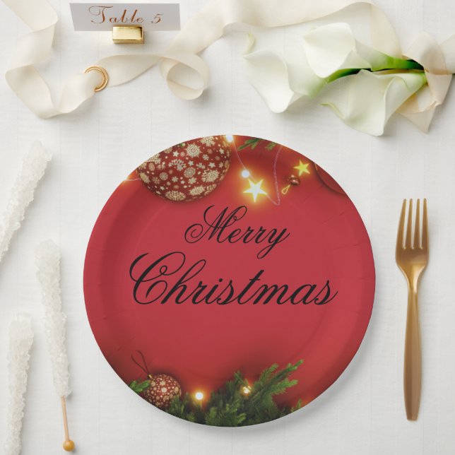 Assiette de Noël de Père Noël mignon – Cadeau de v (Mariage)