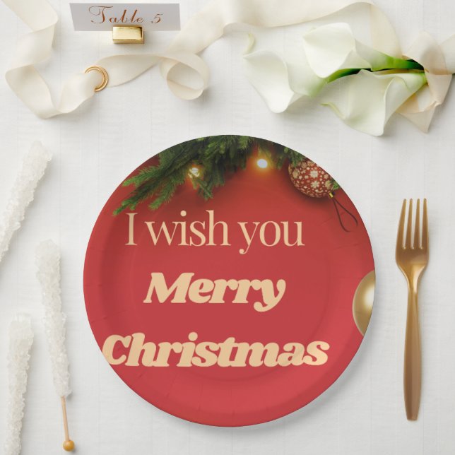 Assiette de Noël de Père Noël mignon – Cadeau de v (Mariage)