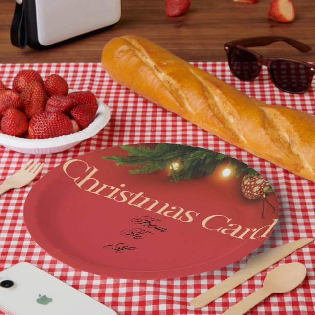 Assiette de Noël de Père Noël mignon – Cadeau de v (Pique-nique)