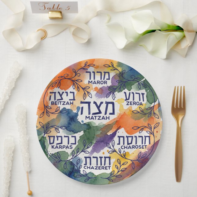 Assiette de Seder de Pâque Kearah pour tous les in (Mariage)
