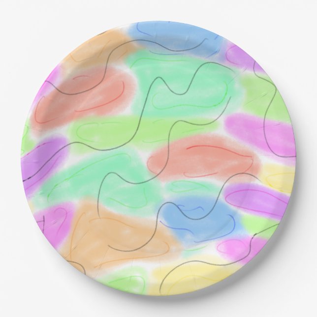 assiette de service blanche simple (Devant)