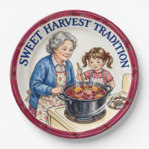Assiette de Thanksgiving "Tradition de récolte suc