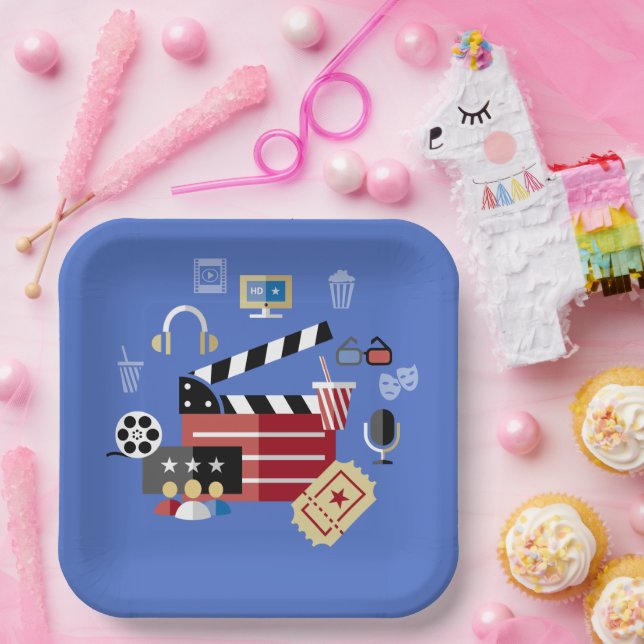 Assiette de thème de film Hollywood (Fête)