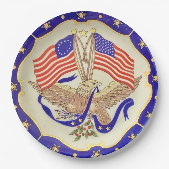 Assiette du parti patriotique américain (Devant)