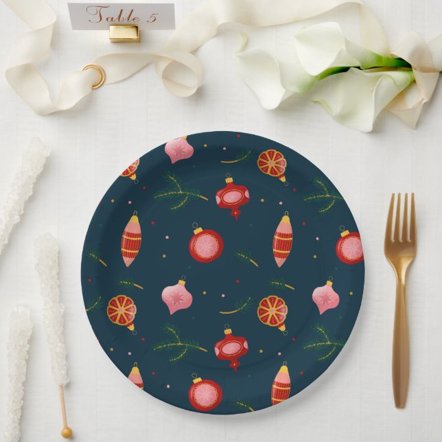 assiette en carton HO  HO  HO (Mariage)