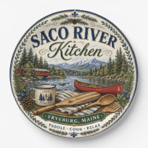 Assiette en melamine Saco River Fryeburg Maine Cui