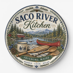 Assiette en melamine Saco River Fryeburg Maine Cui