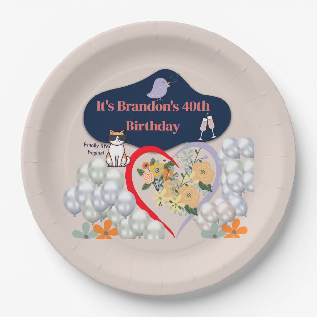 Assiette en Papier. (Devant)