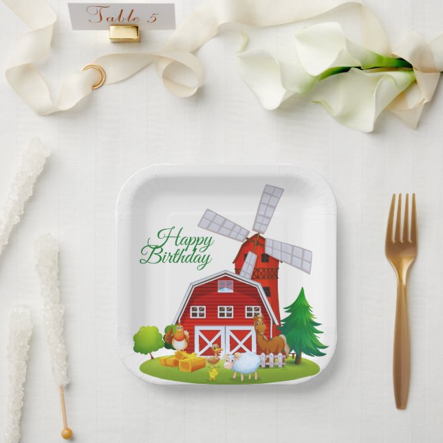 Assiette en papier (Mariage)