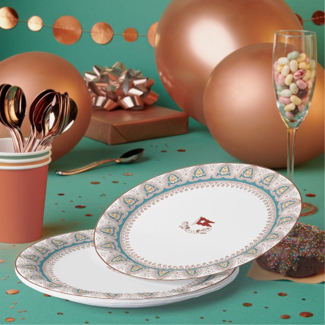 Assiette en papier à arche gothique Titanic (Multi)