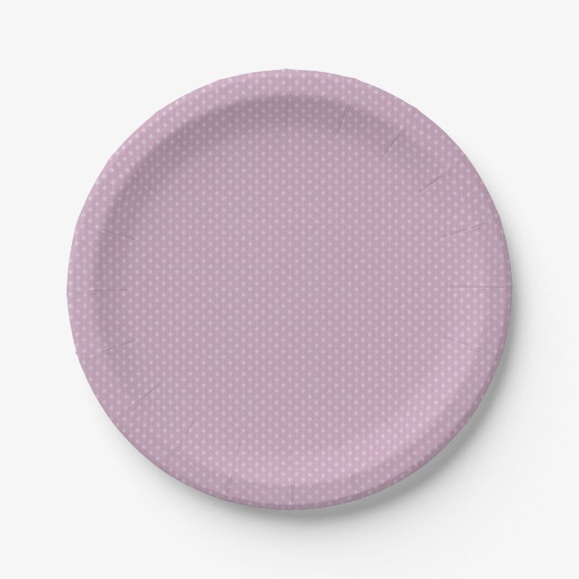 Assiette en papier à points de connexion violets (Devant)