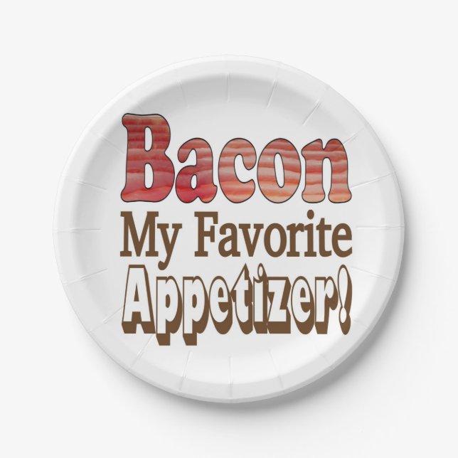 Assiette En Papier Apéritif Au Bacon (Devant)