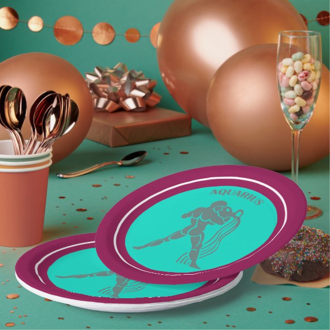 Assiette en papier Aquarius (Multi)