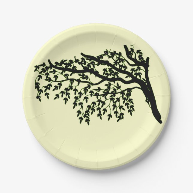 Assiette en papier - Arbre pleureur (Devant)