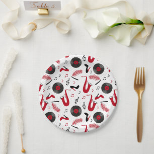 Assiette en papier Art Déco des Années Folles 1920