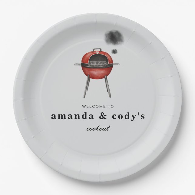 Assiette en papier Baby-Q Cookout (Devant)