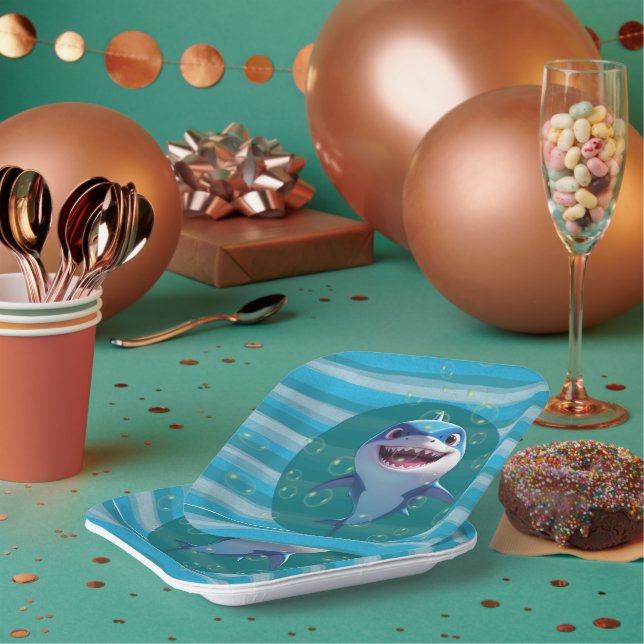 Assiette en papier Baby Shark (Multi)