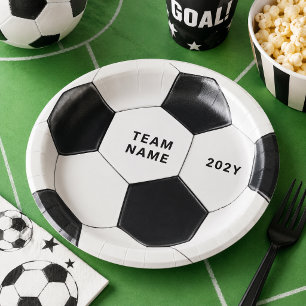 Assiette en papier Ballon de Football   Plaques de