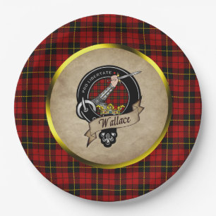 Assiette en papier Blason du Clan Wallace