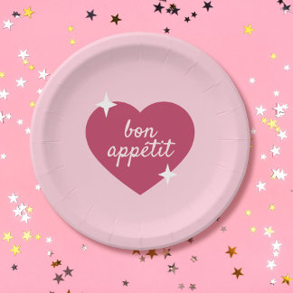 Assiette en Papier Bon Appetit Fête de la Saint-Va