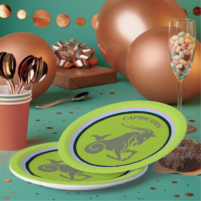 Assiette en papier Capricorne (Multi)