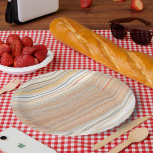 Assiette en papier carrée artistique pour table cr