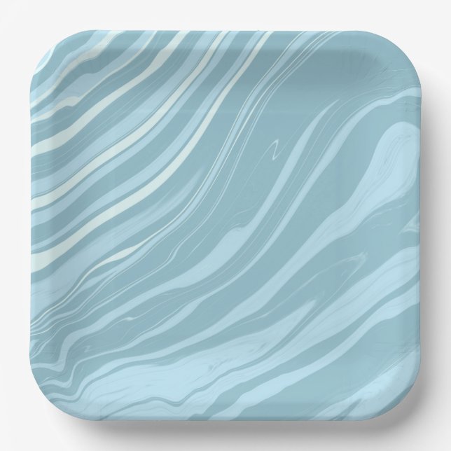 Assiette en papier carrée Emoji amusante pour enfa (Recto)