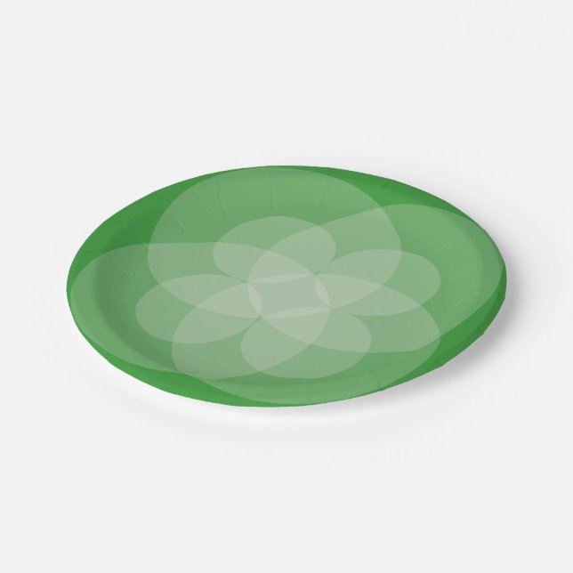 Assiette en papier - Cercles qui se croisent (Angle)