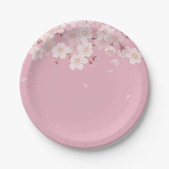 ASSIETTE EN PAPIER: CHERRY BLOSSOM PETATS (Devant)