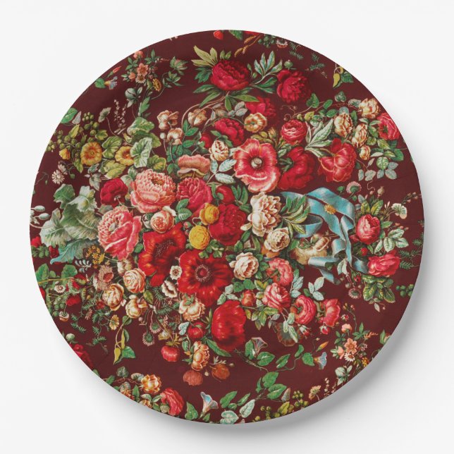 ASSIETTE EN PAPIER: CHINTZ VINTAGE FLORAL (Devant)