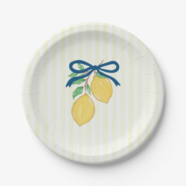 Assiette en Papier Citron Squeeze the Day (Devant)