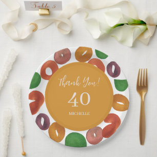 Assiette en papier colorée artistique d'automne