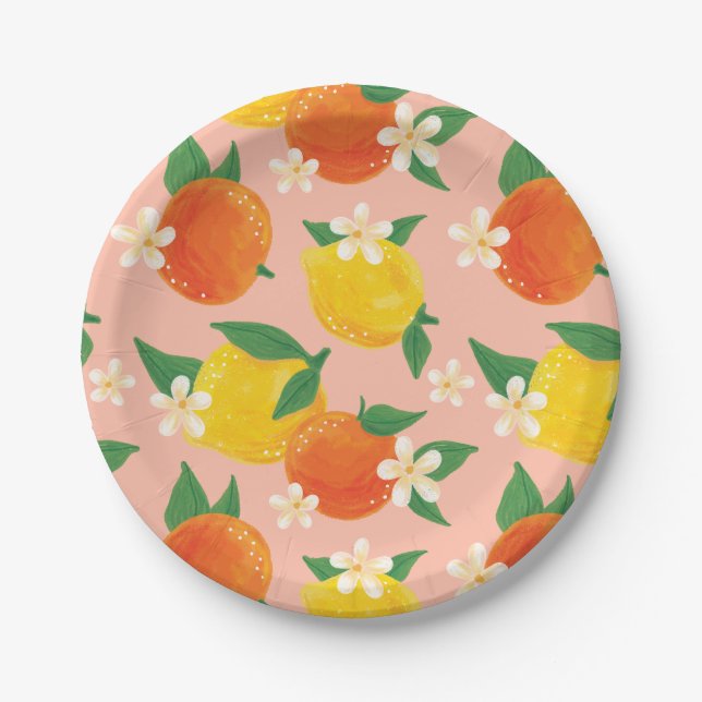 Assiette en papier d'agrumes doux (Devant)