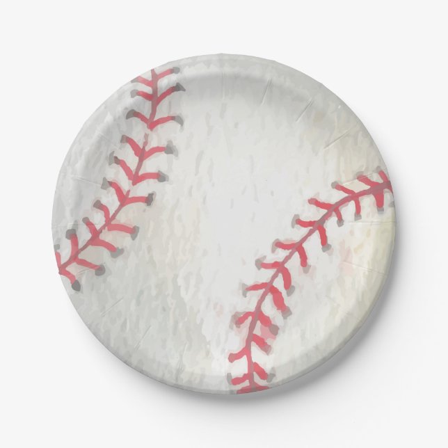 Assiette en papier de baseball (Devant)