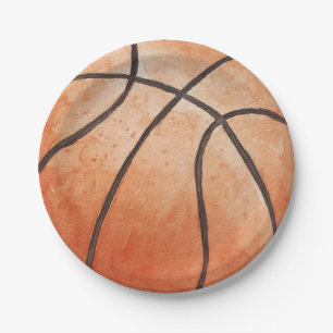 Assiette en papier de basketball
